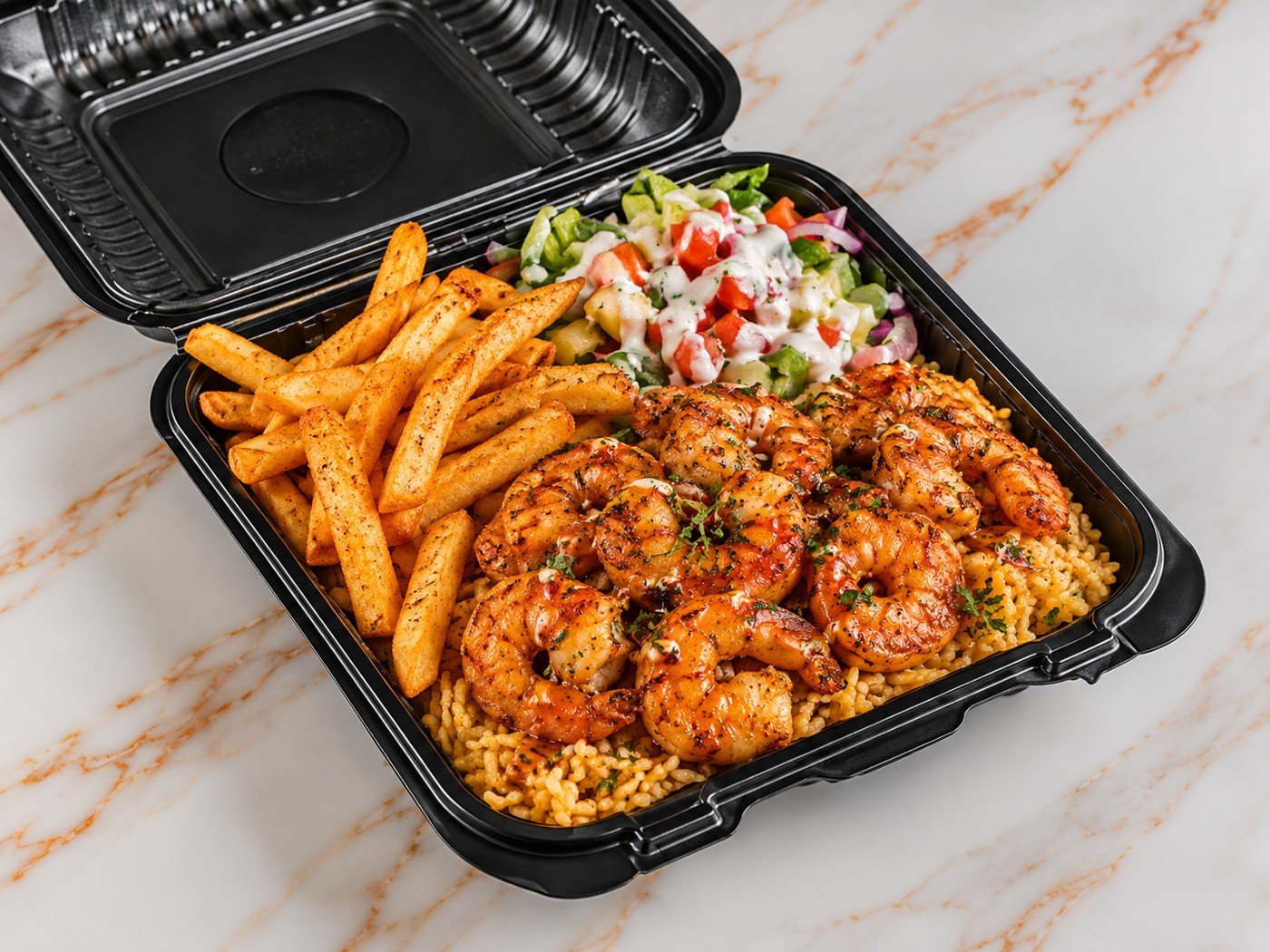 SHRIMP OVER RICE
