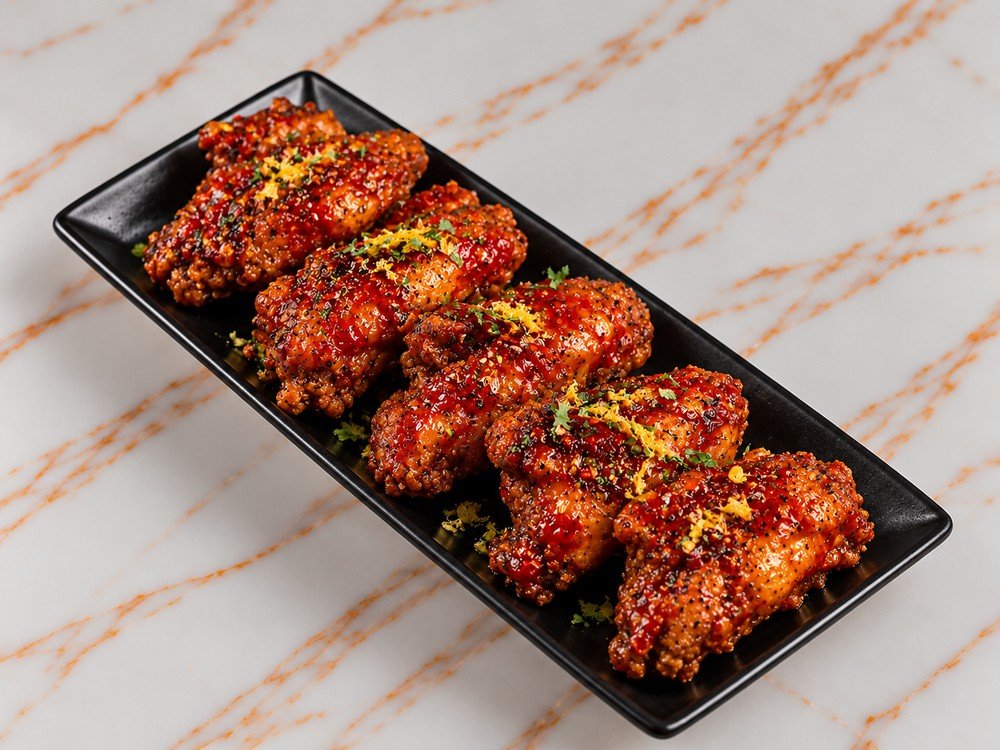 HOT LEMON PEPPER WINGS 6 PCS