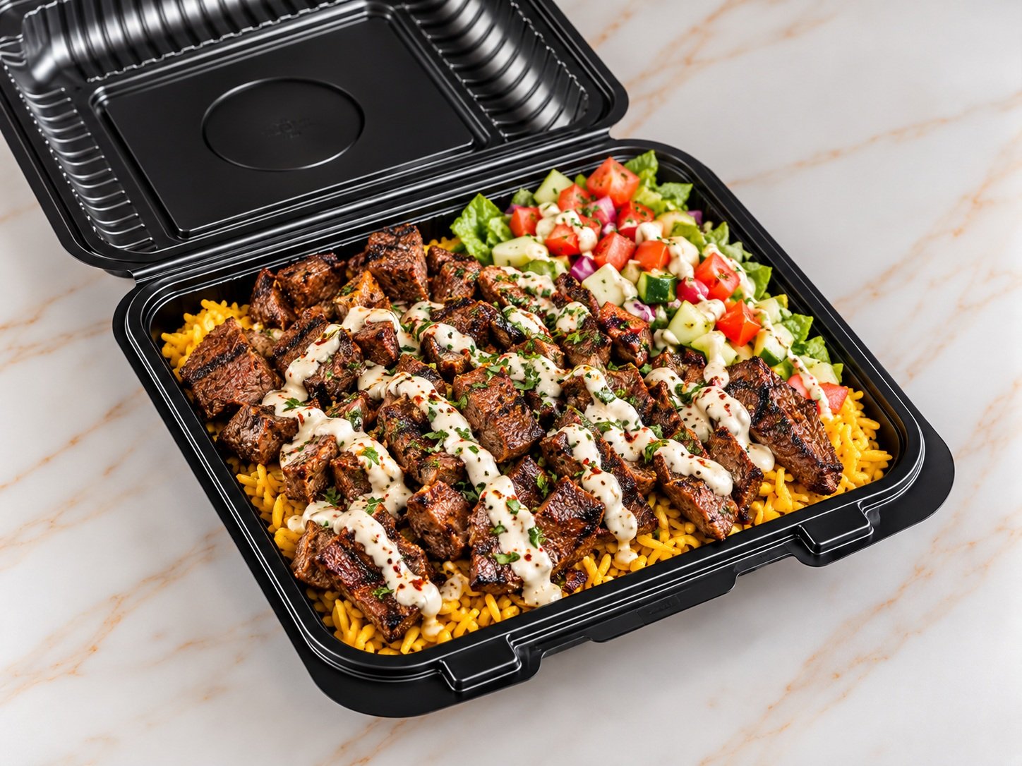 STEAK OVER RICE