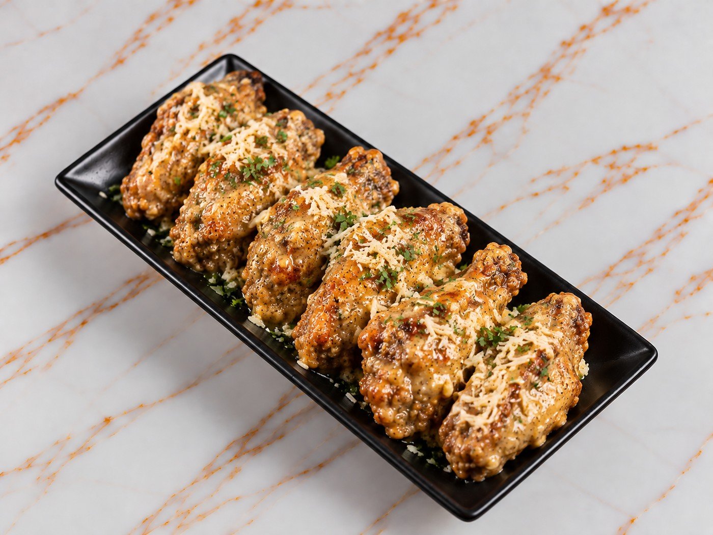 GARLIC PARMESAN WINGS   6 PCS